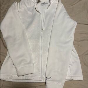 Nike White Bomber Jacket with Minimalist Design